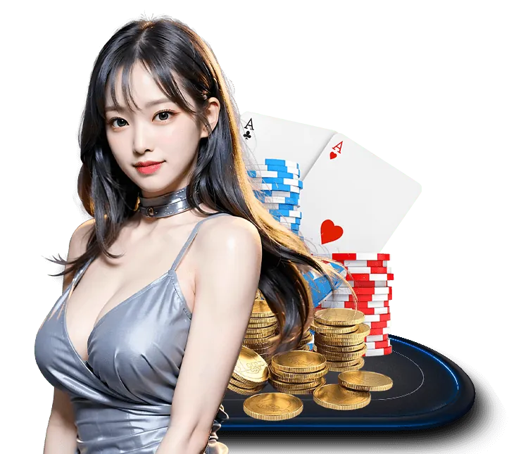 Bàn chơi Poker với các lá bài và chip